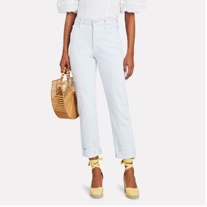 MOTHER The Scrapper Ankle Fray Straight Leg Jeans